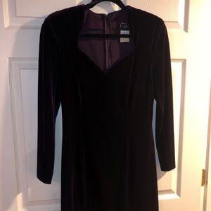 Long Sleeve Velvet Cocktail Dress